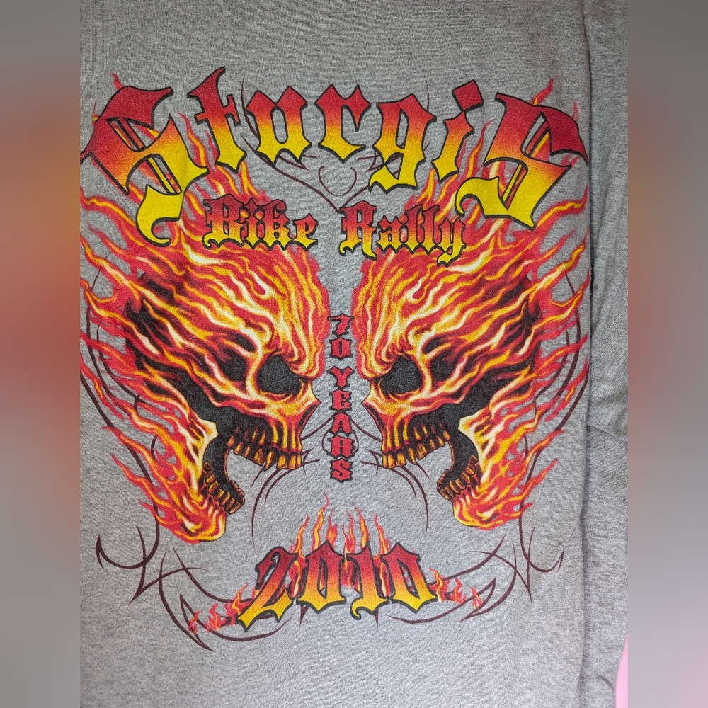 Skull Sturgis Bike Rally Anniversary Long Sleeve Shirt - Picture 3 of 7
